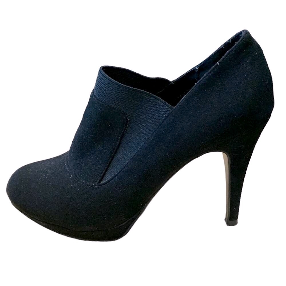IMPO  ondrea faux suede  textile‎ booties ankle boots 4” heels size 8.5
